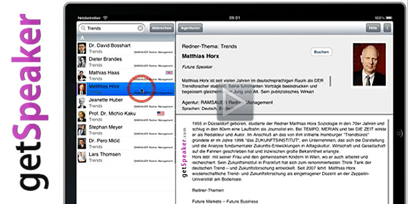 getSpeaker® Video iPad-App - Wie funktioniert die App