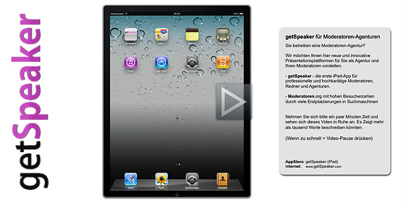 getSpeaker® App für Moderatoren Agenturen